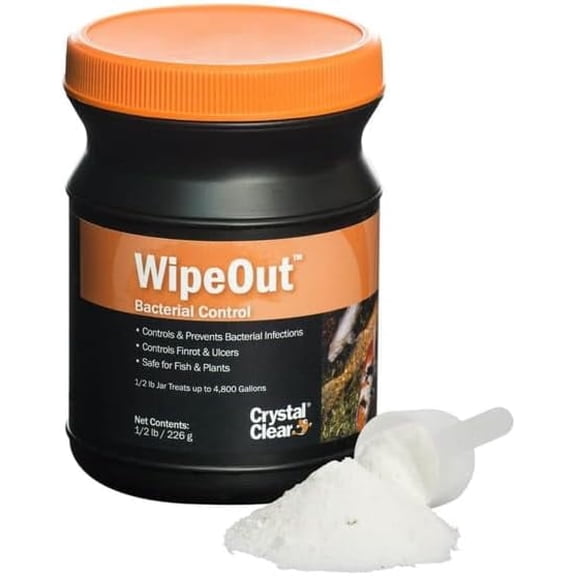 CrystalClear Wipeout Bacterial Control - 8 oz Treats Up to 4,800 Gallons