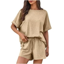 TMOYZQ Beach Vacation Clothes for Women 2 Piece Sets Summer Outfits 2025 Matching Clothing Oversized Tshirts Shorts Lounge Set