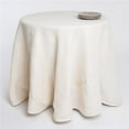 thumbnail image 1 of SARO 0811.I120R 120 in. Round Burlap Tablecloth - Ivory, 1 of 1