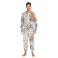 thumbnail image 3 of FORMRS Onesies Pajama for Adults Unisex Hoodie Winter Jumpsuit One Piece Sleepwear, Sizes S-2XL, Beautiful Floral, 3 of 7