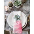 thumbnail image 2 of Pink Flower Cloth Napkins Set of 8 Reusable Dinner Napkins, Boho Modern Floral Abstract Ombre Leaf White Cocktail Napkin Washable Table Napkins for Wedding/Holiday Party/Baby Shower 20"x20", 2 of 7