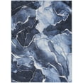 thumbnail image 2 of Inspire Me! Home Décor Daydream Abstract Machine Washable Navy Blue 5'3" x 7'3" Area Rug (5x7), 2 of 9