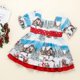 thumbnail image 2 of Falda con lazo grande con estampado de Papá Noel para niños de Navidad, vestido para niñas pequeñas y medianas, 2 of 6