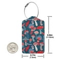 thumbnail image 4 of Disketp 1 Luggage Tag For Suitcase,Colorful Mushrooms Leather Baggage Tag With Stainless Steel Loop Privacy Cover For Women Men Girls, 4 of 5