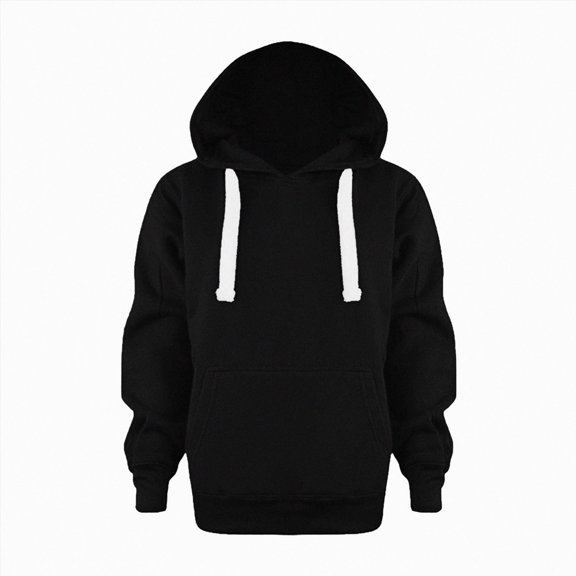 BOBOGOJP Hoodies For Boys Slim Fit Solid Color Hooded Sweatshirt With Pockets | Preppy Casual Long Sleeve Comfy Pullover Top Fall Winter (Black, 9-10 Years)