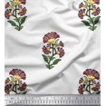 thumbnail image 1 of Soimoi Georgette Viscose Fabric Leaves & Floral Block Decor Fabric Printed Yard 42 Inch Wide, 1 of 3