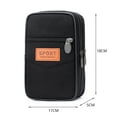 thumbnail image 5 of KGOTA Men Change Pouch Canvas Zipper Coin Purse With Multi Pocket (Black Style Two), 5 of 7