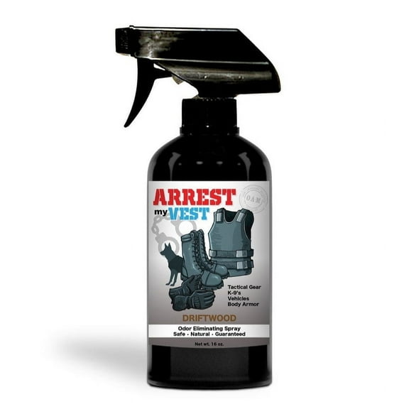 Arrest My Vest Odor Eliminating Spray for Body Armor, Ballistic Vests - Driftwood - 1 16oz Bottle