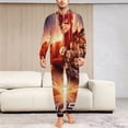 thumbnail image 6 of The Flash Women Men Pajamas Zipper Onesie Jumpsuit Hooded One Piece Sleepwear, 6 of 8