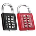 thumbnail image 4 of Luggage Combination Locks Manual Combination Lock For Family Doors Outdoor Doors Warehouse Doors Zinc Alloy 2Pcs, 4 of 5