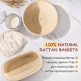 thumbnail image 3 of KOACKL Banneton Proofing Basket, Round Banneton Sourdough Bread Tool with Linen Cover Bread Brotform Perfect for Baking Dough with Rising Pattern, 3 of 8