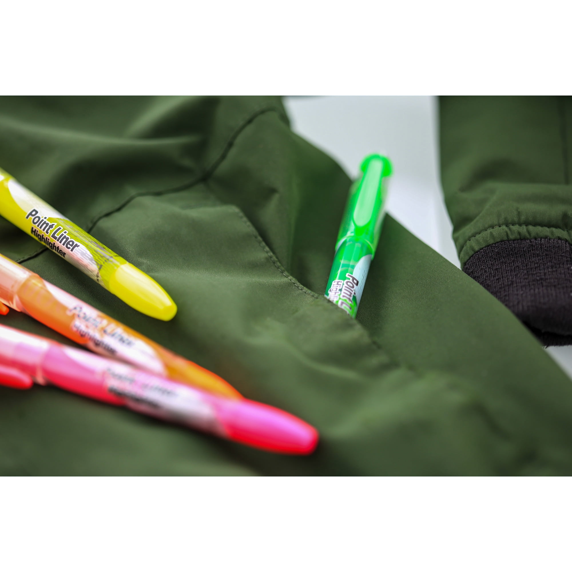BAZIC Highlighter Assorted Color Chisel Broad Line Marker (4/Pack), 24-Packs