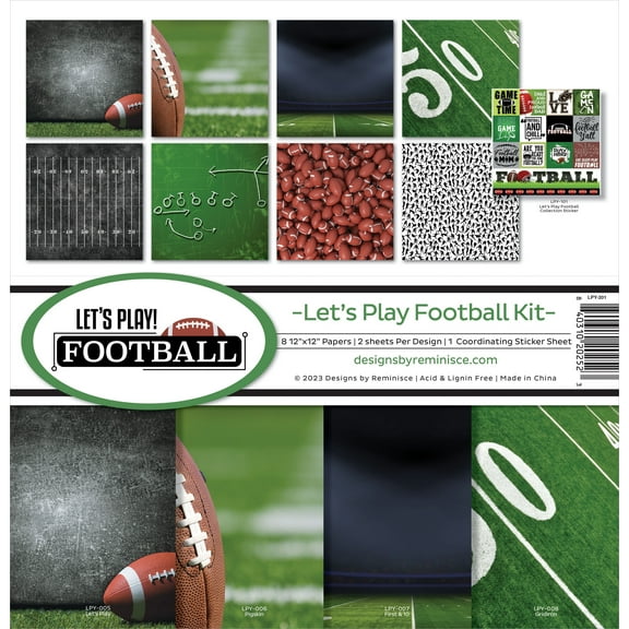 Reminisce Collection Kit 12"X12"-Let's Play Football
