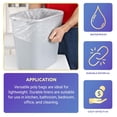 thumbnail image 4 of Clear Trash Bags, High Density Polyethylene Liners, 2000 Count, 17 x 18 in, 4 of 7