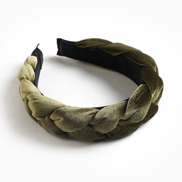 Qarigey Trenza Velour Diadema Bandas anchas para el cabello Mujeres Niñas Aro para el cabello Banda para la cabeza de invierno de cara Type3 NO3