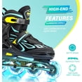 thumbnail image 4 of Adjustable Flashing Inline Skates, All Wheels Light Up, Fun Illuminating Skates for Kids Men Adult Women and Boys, 4 of 13