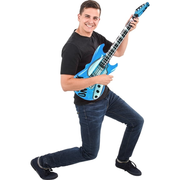 BlockBuster Costumes Inflatable Light Blue Hero Costume Party Decoration Guitar