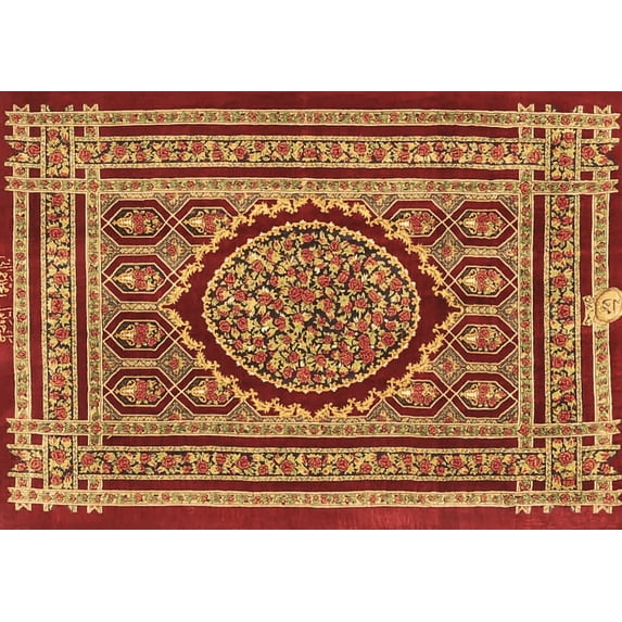 Ahgly Company Indoor Rectangle Medallion Brown Traditional Area Rugs, 4' x 6'