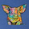 thumbnail image 2 of Dean Russo The Pig Animal Lover Mens Premium Tri Blend T-Shirt, Vintage Royal, X-Large, 2 of 6