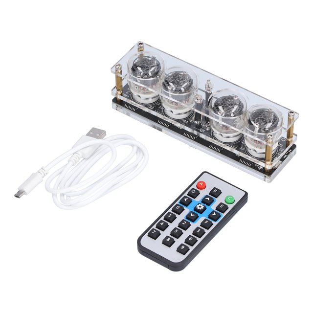 Nixie Tube Clock, Unique Shape Design Lightweight Durable LED Retro Clock for Bedroom for Living Room for Kindergarten