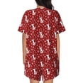 thumbnail image 6 of Haiem Christmas Deer Head Pattern Pajama Set for Women 2 Piece Lounge Set Short Sleeve Tops and Shorts Soft Sleepwear-X-Large, 6 of 7