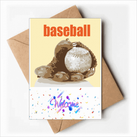 Baseball America Teamwork Welcome Back Greeting Cards Envelopes Blank
