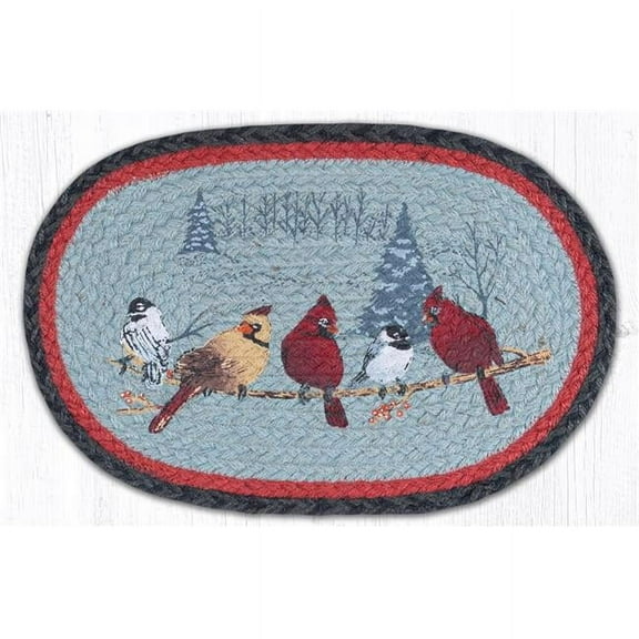 Capitol Importing 81-9-238FG 10 x 15 in. MSP-9-238 Friends Gather Printed Oval Braided Swatch Rug
