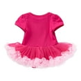 thumbnail image 6 of Girl Summer Dress Crawling Suit Skirt Cake Print Crewneck Short Sleeve Casual Going Out For 0 To 24 Months Hot Pink 73, 6 of 6