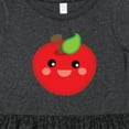 thumbnail image 4 of Inktastic Smiling Apple Girls Toddler Dress, 4 of 5