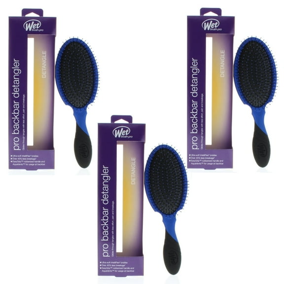Wet Brush Pro Backbar Detangler Royal Blue Model# BWP830GXRY (3 Pack)
