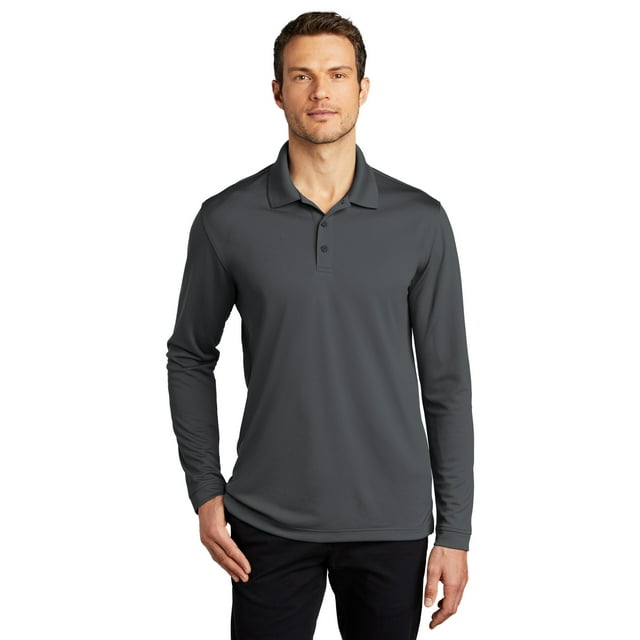 Port Authority Polo à Manches Longues en MicroMesh UV pour Hommes Dry Zone K110LS