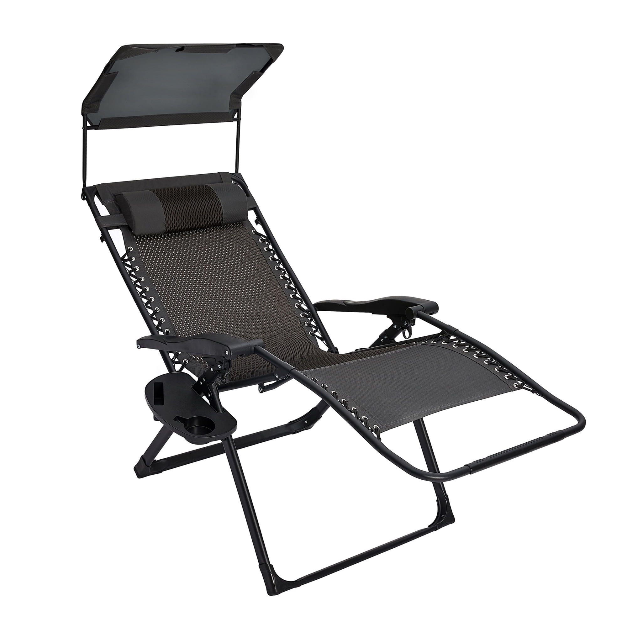 Yoli Zero Gravity XL Shade Folding Chair Grey 2 Pack