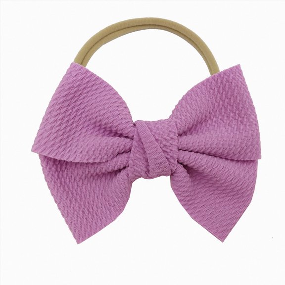 WUANDIXFA Baby Headband Bows Toddler Baby Girls Headband Bowknot Elastic Hair Band for Infant Newborn Baby Girls,Purple,One Size