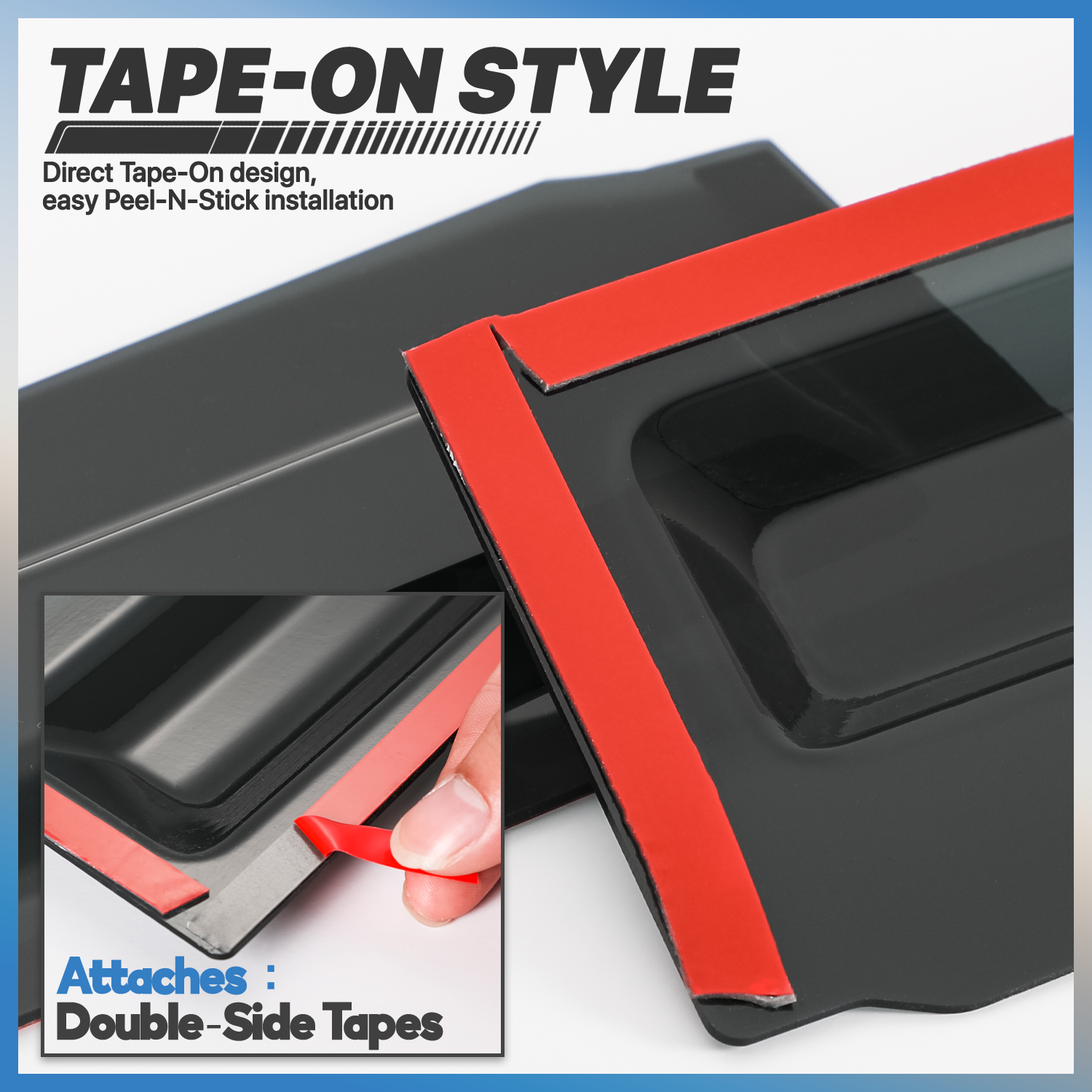 M-AUTO 4 Pcs Smoke Window Visor Shade Vent Wind Rain Deflector for 2019 2020 2021 2022 2023 Ford Ranger Crew Cab