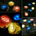 thumbnail image 5 of EIMELI 2PCS Outdoor Waterproof Led Decorative Flower Lamp Wireless Solar Rose Light With Solar Charging Board For Yard Porch Garden Memorial Cemetery Backyard Flowerbed, 5 of 8