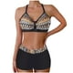 thumbnail image 2 of Trajes de baño para mujer trajes de baño Bikini Traje de baño vintage estampado para mujer Traje de baño conservador Traje de baño de bikini con falda de playa estampada para mujer Naranja S, 2 of 5