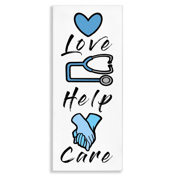 Stupell Industries Modern Healthcare Love Help Care Illustrations Canvas Art, 17 x 40, by Marcus Prime