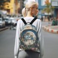 thumbnail image 7 of JIALIOU Mini Backpack Purse for Women Quilted Casual Daypack Small Travel Shoulder Bag, Wildflowers and Trees Surrounded Full Moon, 7 of 7
