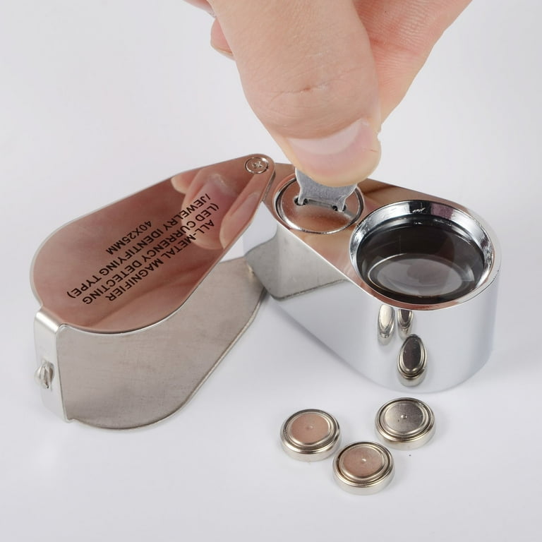 40x Jeweler Watch Magnifier Glass Led Light Magnifying Eye - Temu