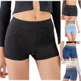 thumbnail image 4 of Stretchy Jean Shorts For Women High Waisted Pull On Jorts With Pockets Denim Shorts Women Summer Casual Shorts, 4 of 7