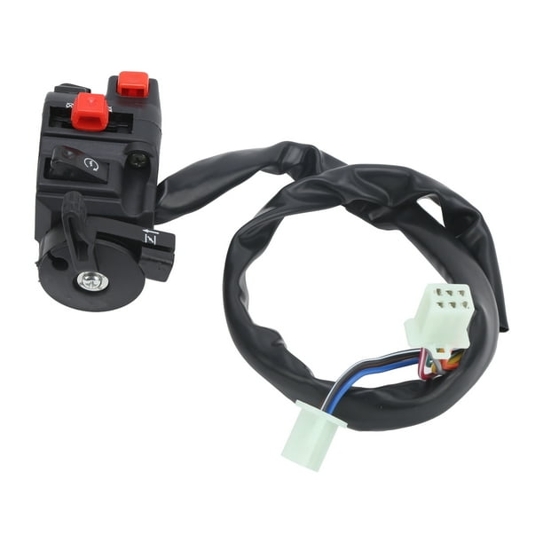 Aramox Interrupteur de Moto Support de Guidon, Interrupteur de Démarrage de Guidon Marche Arrêt Interrupteur à Bouton Poussoir Support pour PIT Quad Dirt Bike/ ATV Gokart Bike 50cc 110cc 125cc
