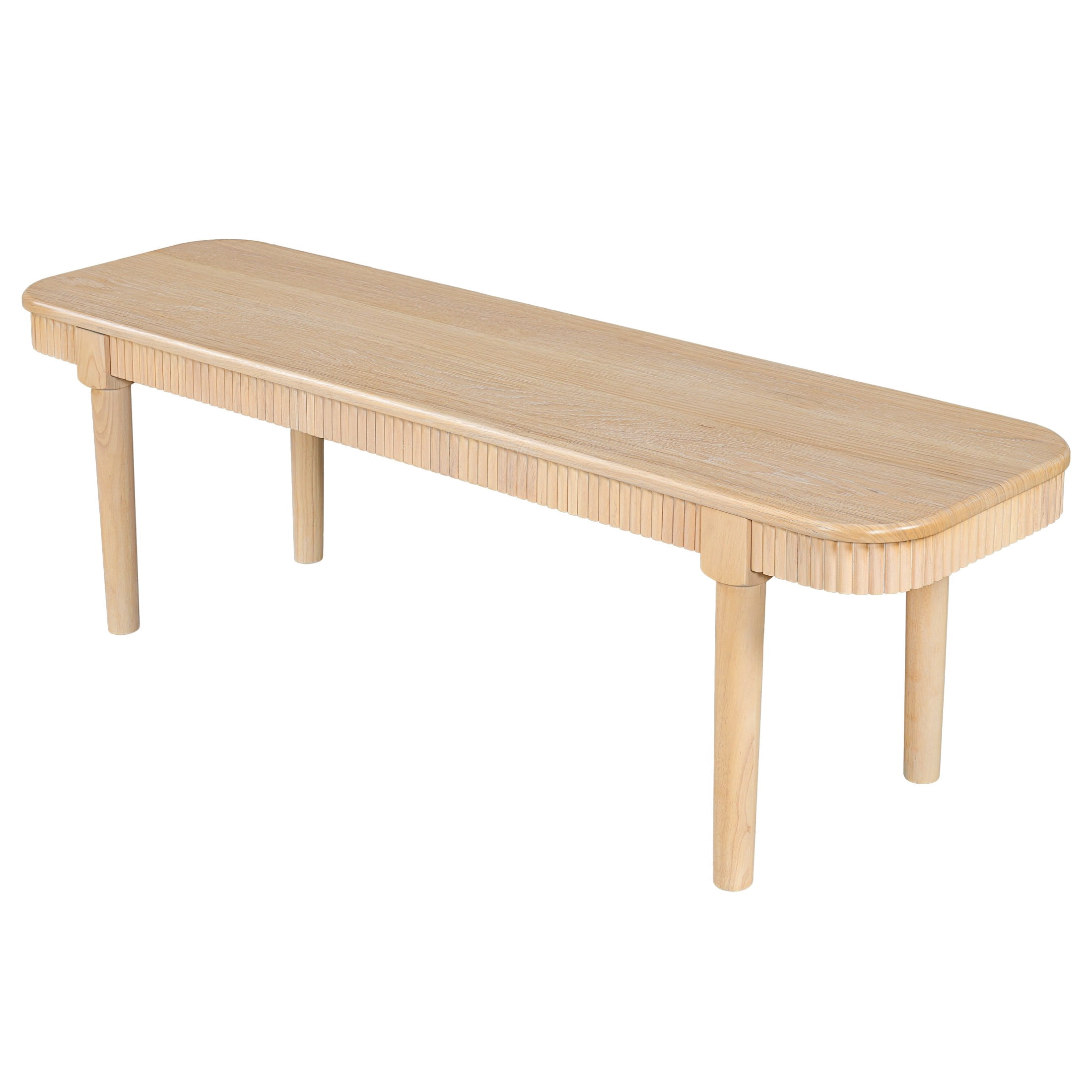 Christopher Knight Home 2-Piece Mid Century Modern Dining Table with Bench Set for 2, Natural