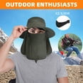 thumbnail image 3 of Chapeau de Pêche pour Hommes avec Rabat de Cou Manches Larges Chapeaux de Protection Solaire, 3 of 8