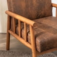 thumbnail image 3 of iooHug Mid-Century Modern Arm Chair, 25" Wide Accent Chair with Microfiber Upholstery for Living Room, Bedroom, 3 of 7