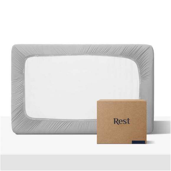 Rest Evercool+ Fitted Sheet Twin Size Light Gray 13"" Deep (Up To 15) Breathable Bedding For Hot Sleeper And Night Sweats Bed Sheet With Ionic+ Self-Cleaning Silver Yarn For Sensitive Skin