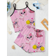 thumbnail image 4 of Traje de pijama de Disney para mujer, conjunto de falda corta, vestido, camiseta, Top con ribete de lechuga, Minnie Mouse, Mickey piezas, elegante, 4 of 5