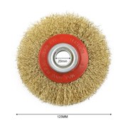125Mm Quality Round Brass Plated Steel Wire Brush Wheel for Bench Grinder