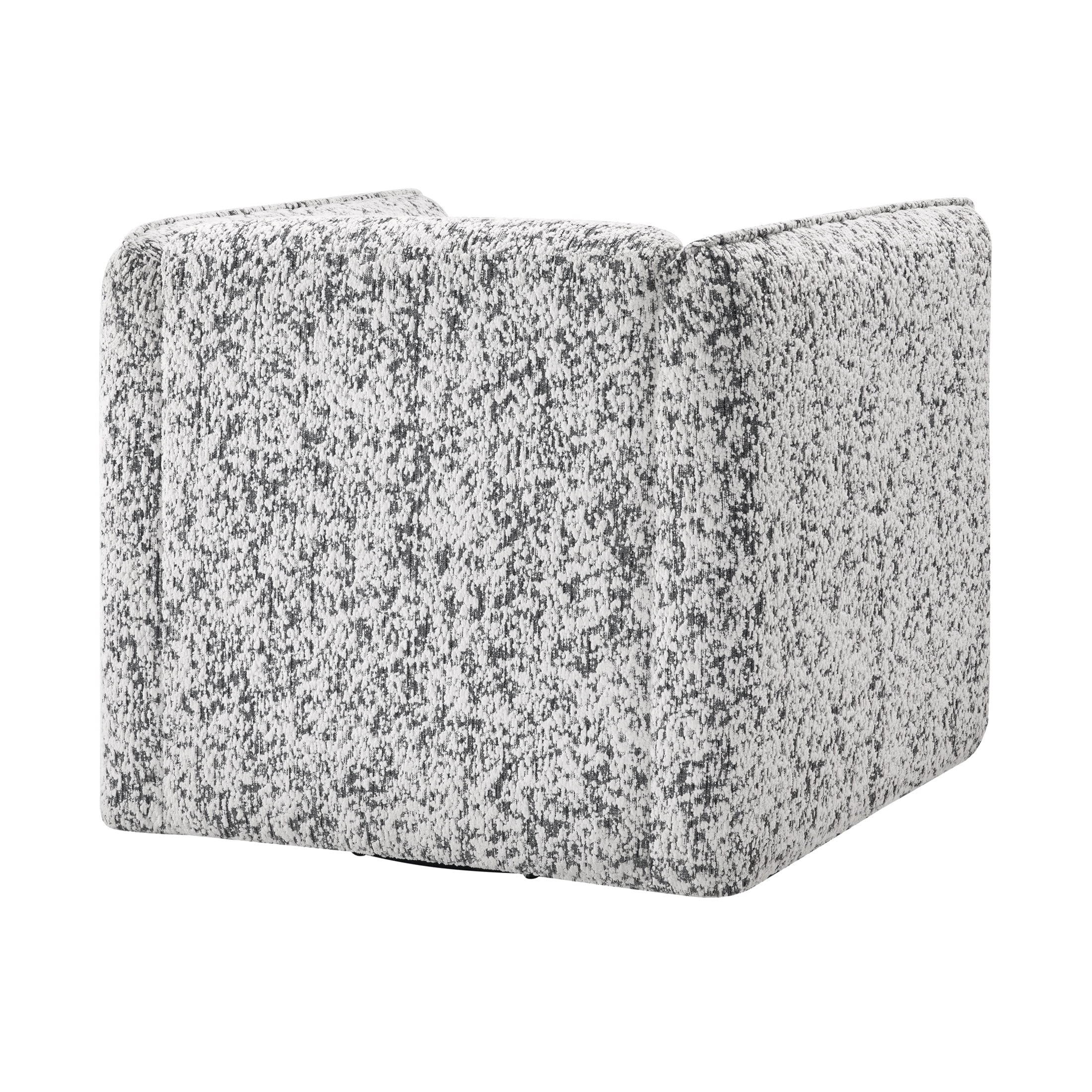 OakvillePark Dawnwillow Jacquard Swivel Chair with Lumbar Pillow, Gray