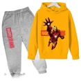 thumbnail image 3 of Conjunto de sudadera con capucha para niños de Iron Man de Los Vengadores, suéter de manga larga con capucha para otoño e invierno para niños y niñas de Marvel Cartoon 2024, 3 of 5
