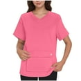 thumbnail image 4 of FNFYFH Womens V Neck Scrub Tops Stretchy Soft Top Scrubs Breathable & Easy Care Nurse Uniform Shirts with Pockets, 4 of 4